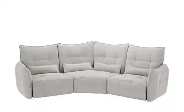 Einzelsofa Jeaneva 371 cm Webstoff Hellgrau