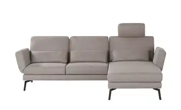 Ecksofa mit Funktion Twister rechts Taupe