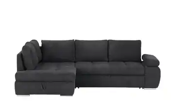 Twist Ecksofa aus Flachgewebe Sky Schwarz links Erweiterte Funktion