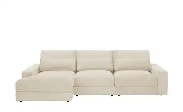 Ecksofa Branna Creme links Cordstoff