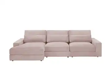 Ecksofa Branna Rosé links Cordstoff