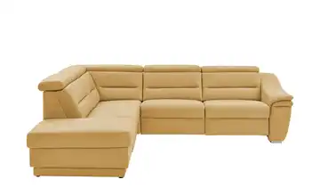 Kollektion Kraft Ecksofa  Ivonne  Gelb links manuelle Kopfteilverstellung, Wall-Away-Funktion, Stauraum, elektrische Kopfteilverstellung