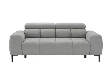 Twist Sofa 2-sitzig mit Kopfteilverstellung Plaza Silber-Weiß (Grau-Weiß) Erweiterte Funktion