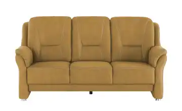 Kollektion Kraft Sofa 3-sitzig aus Mikrofaser Wilma Curry Sitztiefenverstellung elektrisch