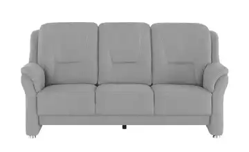 Kollektion Kraft Sofa 3-sitzig aus Mikrofaser Wilma Grau Sitztiefenverstellung elektrisch