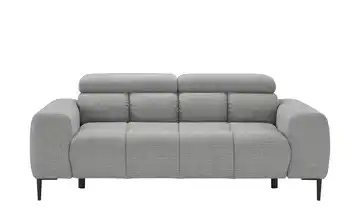 Twist Sofa 2-sitzig mit Kopfteilverstellung Plaza Silber-Weiß (Grau-Weiß) Grundfunktion