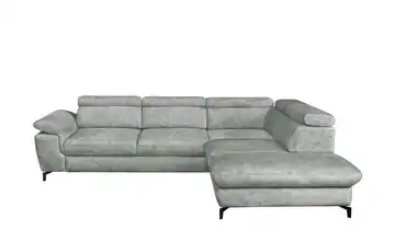 Twist Ecksofa Alegra rechts Erweiterte Funktion Silbergrau