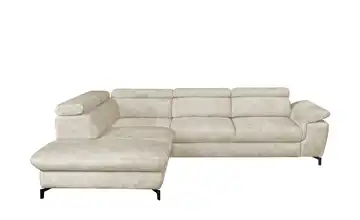 Twist Ecksofa Alegra links Grundfunktion Elfenbein