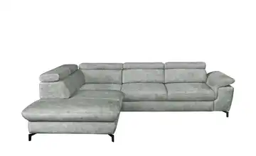 Twist Ecksofa Alegra links Grundfunktion Silbergrau