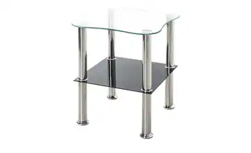 Beistelltisch transparent, Schwarz