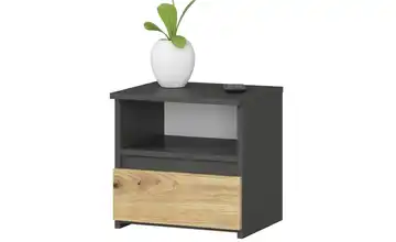 Nachttisch Graphit, Eiche Artisan (Nachbildung)