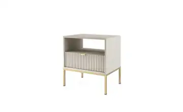 Nachtkommode Beige, Goldfarben