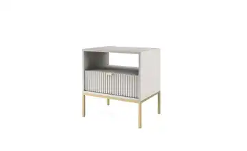 Nachtkommode Grau, Goldfarben