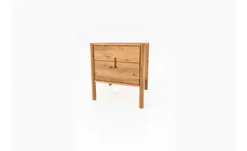 Nachttisch niedrig 2 Schübe Wildeiche