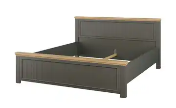 Bettgestell 180 cm Graphit, Eiche (Nachbildung)