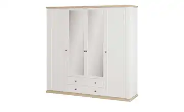 Drehtürenschrank 218,9 cm Weiß, Eiche (Nachbildung)