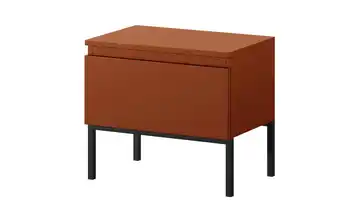 Selsey Nachtkommode mit Kufengestell Ziegelrot