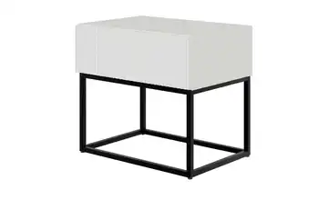 Selsey Nachtkommode mit Kufengestell Weiß Schwarz