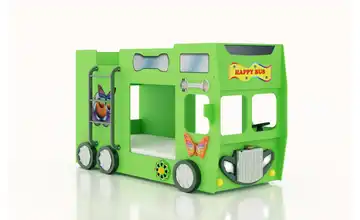 Autobett Bus Grün