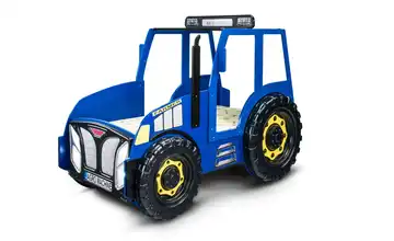Autobett Traktor Blau