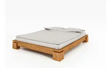 Massivholzbett ohne Kopfteil 198 cm 98 cm 90x190 cm Wildeiche