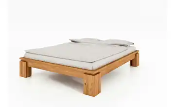 Massivholzbett ohne Kopfteil Wildeiche 140 cm 220 cm
