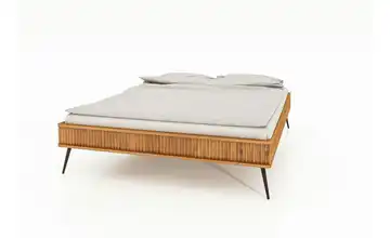 Massivholzbett ohne Kopfteil 80 cm Wildeiche 200 cm
