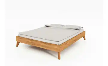 Massivholzbett ohne Kopfteil 100 cm 200 cm Wildeiche