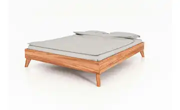 Massivholzbett ohne Kopfteil 100 cm 220 cm Kernbuche