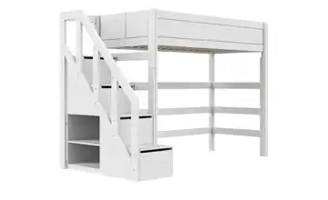 Lifetime Hochbett mit Treppe Weiß