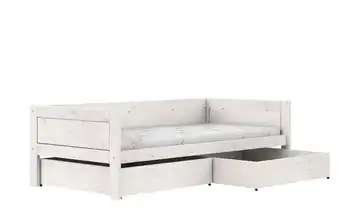 Lifetime Einzelbett mit Doppelbettkasten Waschweiß Einzelbett inkl. Doppelbettkasten