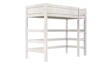 Lifetime Hochbett mit Leiter 120cm Waschweiß Hochbett