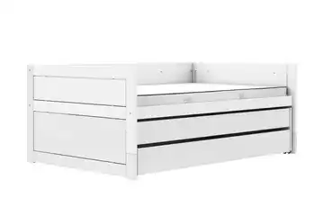 Lifetime Kojenbett mit Gästebett und Bettkasten 120cm Weiß Inkl. Gästebett