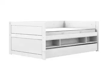 Lifetime Kojenbett mit Stauraum und Bettkasten 120cm Weiß Stauraum & Bettkasten