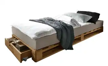  Palettenbett mit Stauraum 