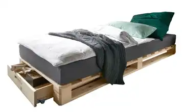  Palettenbett, weiß, 90x200  