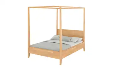 Himmelbett aus Massivholz 140x200 cm Buche