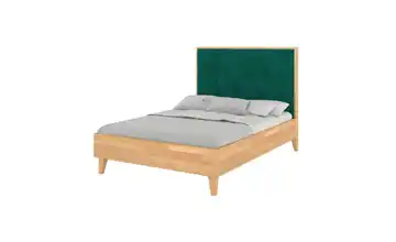Massivholzbett Buche Buche, Flaschengrün 160x200 cm