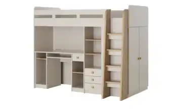 Hochbett mit Kleiderschrank und Schreibtisch