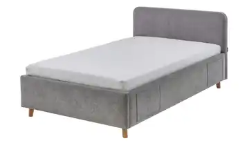 Polsterbett Eiche Grau 140 cm Ohne Lattenrahmen & Bettkasten
