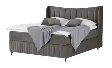 Kings and Queens Boxspringbett Uldur Dunkelgrau 180 cm H3 & H4