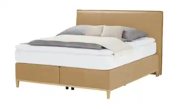 Boxspringbett 140 cm H2 Walnuss