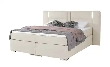 Primo Boxspringbett Beige 140 cm H2 Webstoff fein