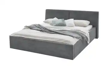 Polsterbett Grau 160 cm mit Bettkasten