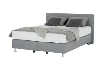 vanDoorn Boxspringbett Wendematratze Silbergrau Kopfteilhöhe 105 cm 160 cm H2 & H3