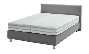 vanDoorn Boxspringbett Wendematratze Silbergrau Kopfteilhöhe 105 cm 200 cm H4 & H5
