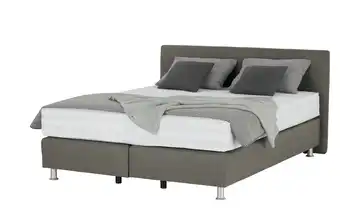 vanDoorn Boxspringbett Wendematratze Steingrau Kopfteilhöhe 95 cm 200 cm H2 & H3