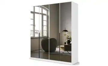 Drehtürenschrank Weiß 181 cm 4 Stück