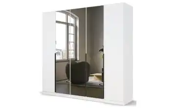 Drehtürenschrank Weiß 226 cm 5 Stück