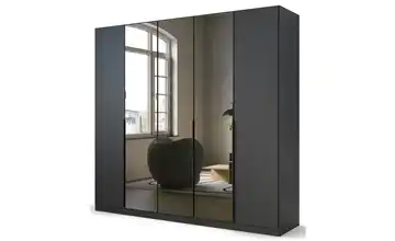 Drehtürenschrank Grau 226 cm 5 Stück